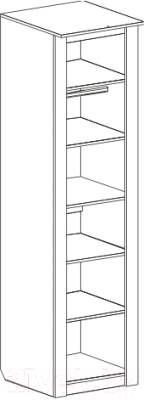 Шкаф-пенал Мебельград Элана 59x64.5x218.5