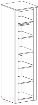 Шкаф-пенал Мебельград Элана 59x64.5x218.5