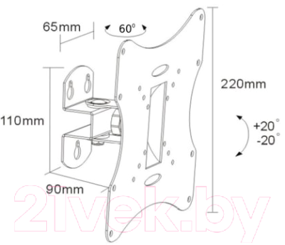 Кронштейн для телевизора Maclean MC-501A B