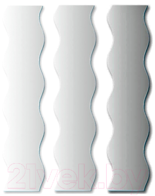 Зеркало Мебельград Z-07 волна 127x29 - фото