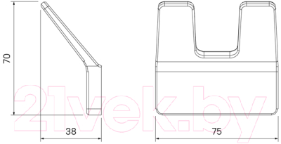 Крючок для ванной IDDIS Slide SLIBS20I41