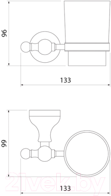 Стакан для зубной щетки и пасты IDDIS Retro RETSSG1I45
