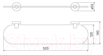 Полка для ванной IDDIS Sena SENSSG0i44
