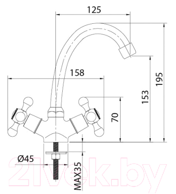 Смеситель Milardo Duplex DUPSB00M01