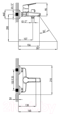 Смеситель Milardo Stripe STRSB02M02