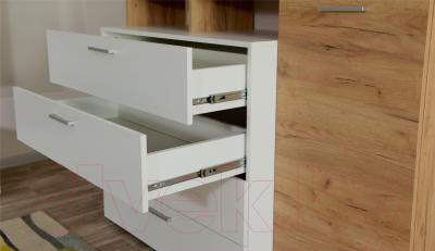 Тумба Империал Невио-1 (дуб крафт золотой/белый)