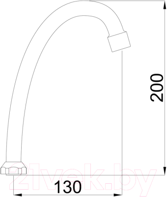 Излив Rubineta J18/200 / 633004