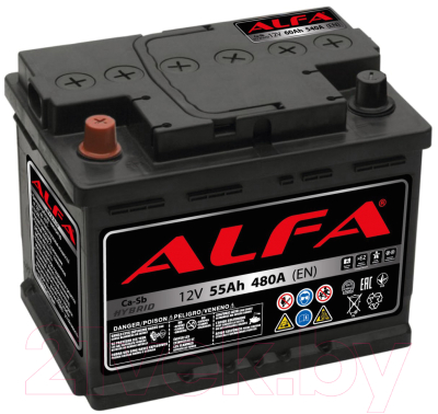 Автомобильный аккумулятор ALFA battery Hybrid L / AL 55.1 - фото
