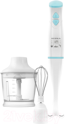 Блендер погружной Supra HBS-724PS (белый/голубой) - фото