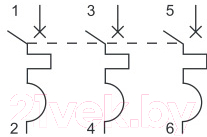 Выключатель автоматический ETP ВА 47-100 3P 10А (D)