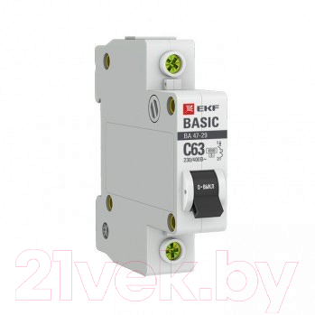 Выключатель автоматический EKF ВА 47-29 1P 32А (C) 4.5кА / mcb4729-1-32C - фото