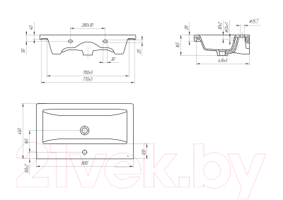 Тумба с умывальником Cersanit Colour 80 (белый)