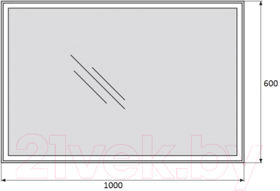 Зеркало BelBagno SPC-GRT-1000-600-LED-BTN