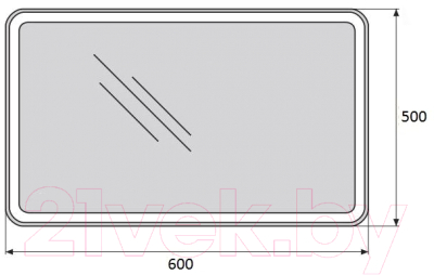 Зеркало BelBagno SPC-MAR-500-600-LED-BTN