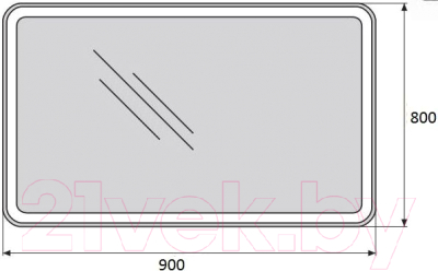 Зеркало BelBagno SPC-MAR-900-800-LED-BTN