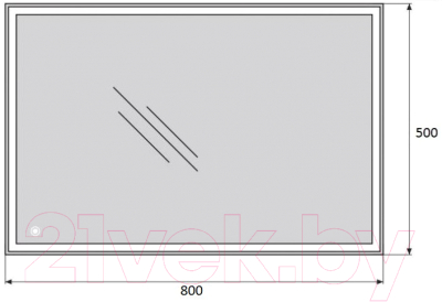 Зеркало BelBagno SPC-GRT-500-800-LED-TCH