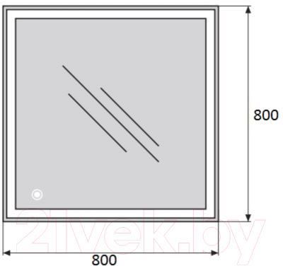 Зеркало BelBagno SPC-GRT-800-800-LED-TCH