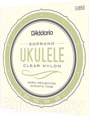 Струны для укулеле D'Addario EJ65S - фото