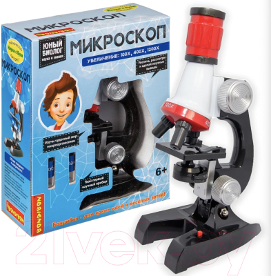 Микроскоп оптический Bondibon Французские опыты. Науки с Буки. Микроскоп / ВВ4200 - фото