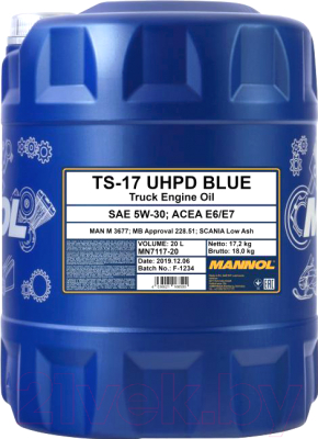Моторное масло Mannol TS-17 UHPD Blue 5W30 E6/E7 / MN7117-20 - фото