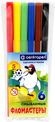 Фломастеры Centropen Пингвины / 7790 0686 - фото