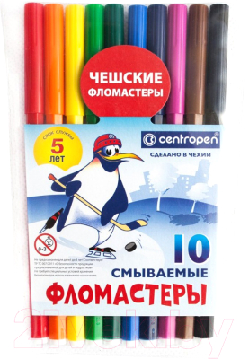 Фломастеры Centropen Пингвины / 7790 1086 - фото