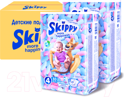 Подгузники детские Skippy More Happiness Plus 4 - фото