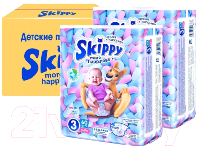 Подгузники детские Skippy More Happiness Plus 3 - фото