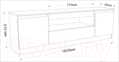 Тумба Евва Турин ТР-2D1V1S/S (дуб сонома)