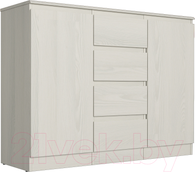 Тумба Евва Турин ТР-2D4S/YA-S (ясень снежный) - фото