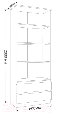 Стеллаж Евва Турин ТР-4T2S/S