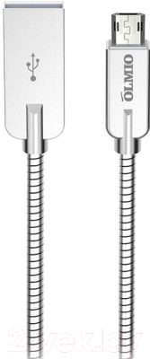 Кабель Olmio Steely USB 2.0 - microUSB 2.1A / 038650 - фото
