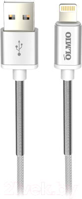Кабель Olmio Hd USB 2.0 - lightning 2.1A / 038645 - фото