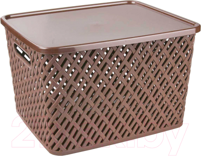 Корзина Альтернатива Плетенка / М3553 (коричневый) - фото