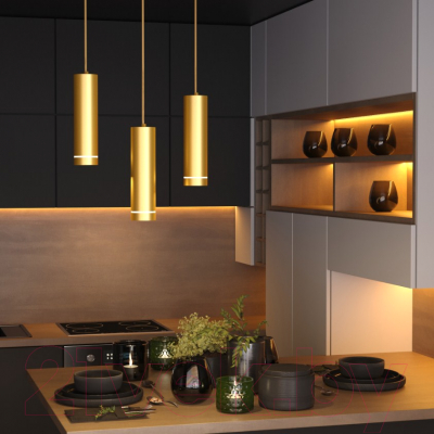 Потолочный светильник Elektrostandard DLR023 12W 4200K (матовое золото)