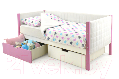 Кровать-тахта детская Бельмарко Svogen / 745 (лавандовый/белый)