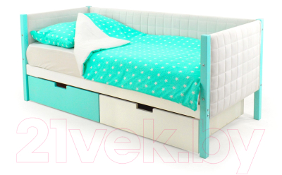 Кровать-тахта детская Бельмарко Svogen / 747 (мятный/белый)