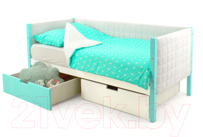 Кровать-тахта детская Бельмарко Svogen / 747 (мятный/белый)