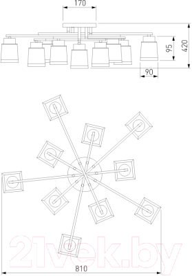 Люстра Евросвет 30162 (хром)