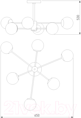 Люстра Евросвет 30166/6 (золото)
