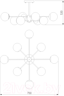 Люстра Евросвет 30166/8 (золото)