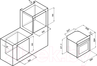 Комплект встраиваемой техники Exiteq EXO-103 + PF640STGW-E/A