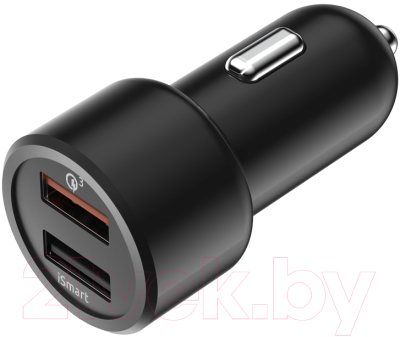 Адаптер питания автомобильный Olmio 2USB QC3.0+Smart IC 30W / 038718 - фото