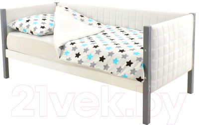 Кровать-тахта детская Бельмарко Svogen / 751 (графит/белый) - фото