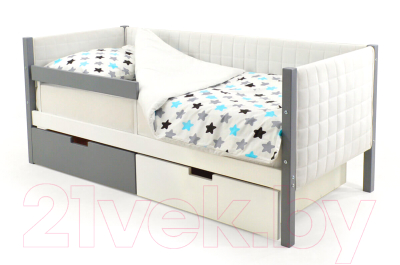 Кровать-тахта детская Бельмарко Svogen / 751 (графит/белый)
