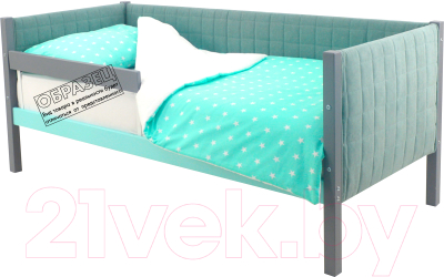 Кровать-тахта детская Бельмарко Svogen / 752 (графит/мятный) - фото