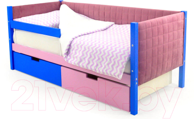 Кровать-тахта детская Бельмарко Svogen / 754 (синий/лаванда)