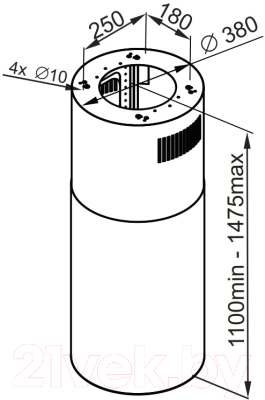 Вытяжка коробчатая Maunfeld Lee Isla 39