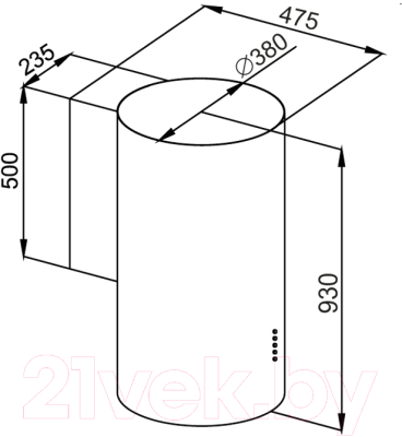 Вытяжка коробчатая Maunfeld Lee Wall (C) 39