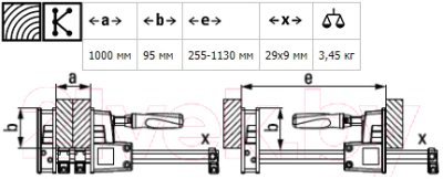 Струбцина Bessey Revo 1000/95